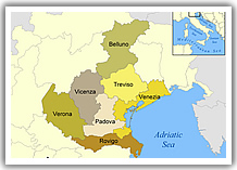 Cartina del Veneto